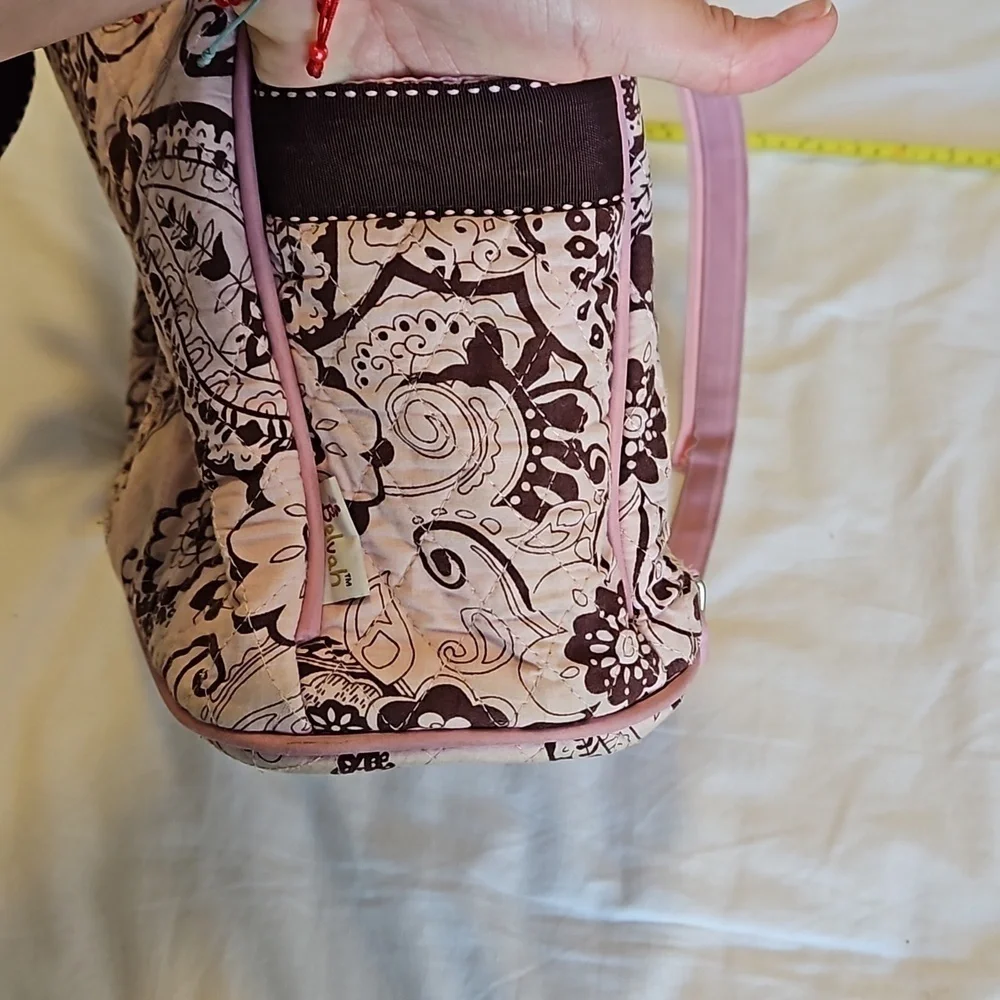 Pink and Brown Paisley Backpack